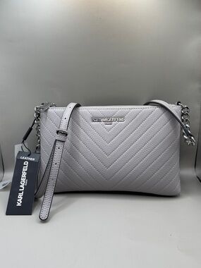 Karl Lagerfeld Paris Charlotte Pebble Leather Crossbody